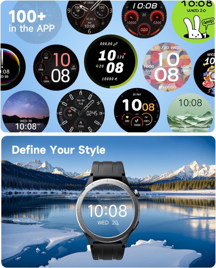 TRUEFREE Watch 1 Smart Watches for Men Women (Make/Answer Calls), 1.53" Fitness Tracker With Heart Rate SpO2 Sleep Stress Monitor 127 Sports Modes IP68 Waterproof, Smartwatch for iPhone Android Phones - Image 5