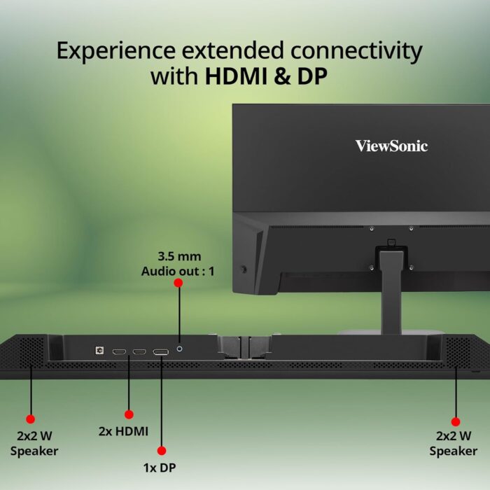 ViewSonic VA2708-4K-MHD, 27 inch, 4K UHD, 60Hz, 4ms, HDR10 Delivers Stellar Contrast and Color Accuracy, Dual HDMI and DisplayPort inputs - Image 4