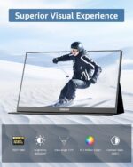 Yodoit Portable Monitor 15.6" FHD 1080P Screen IPS 1920×1080 100% SRGB Display with Type C USB Port and Speakers with Smart Cover, Compatible with PC, Laptop, MacBook, Xbox - Image 5