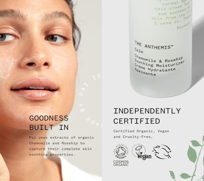 PAI SKINCARE - The Anthemis: Organic Chamomile + Rosehip Soothing Facial Moisturizer | Natural, Vegan, Sensitive Skincare (1.7 fl oz | 50 mL) - Image 4