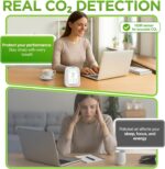 BREATHE Airmonitor Plus: Smart Air Quality Monitor Indoor - 8-in-1 CO2 Meter, Formaldehyde Detector, VOC Meter, PM1/2.5/10, Temperature & Humidity - Air Quality Tester for Home with App - Image 3