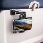 NOSKIN [Upgraded] Universal Airplane in Flight Phone Mount. Handsfree Phone Holder for Desk with Multi-Directional Dual 360 Degree Rotation. Pocket Size Travel Essential Accessory for Flying