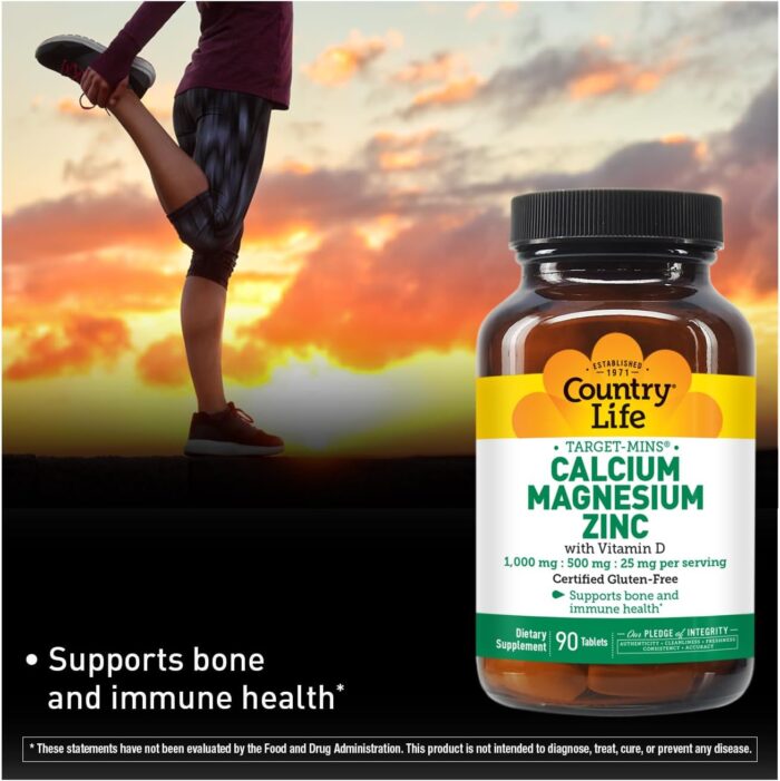 Country Life Calcium Magnesium Zinc Tablets 90's - Image 2