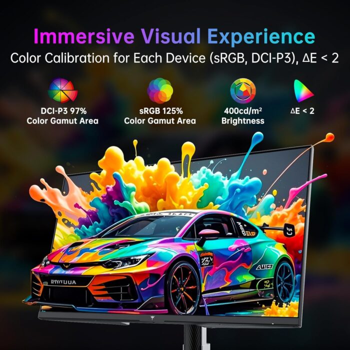 KTC 27 Inch 4K Gaming Monitor, Dual Mode UHD 160Hz & FHD 300Hz, Fast IPS, HDR 400, Adaptive Sync, HDMI 2.1 & DP 1.4, 90W Type-C, Height Vertical Adjustment PC Monitor, VESA, KVM Support, H27P6 - Image 3
