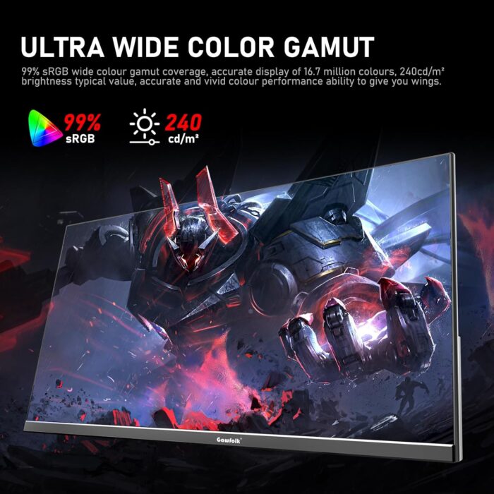 Gawfolk 24.5 Inch Monitor 200Hz Gaming Monitor IPS FHD Computer Display Screen 1080P(1920 * 1080) FreeSync 99% sRGB 1ms(GTG) Suitable for gaming, home office - Image 6