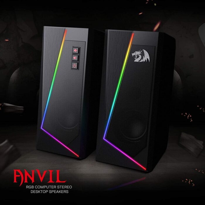 Redragon Gs520 Anvil Rgb Desktop Speakers, 2.0 - Image 2