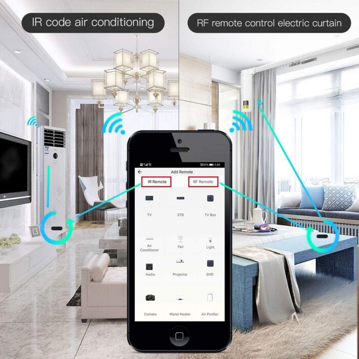 MOES WiFi RF IR Smart Home Universal Remote Controller for TV, Air Conditioning, Appliances, and More, Compatible with Tuya/Smart Life App and Voice Control via Alexa and Google Home - Image 3