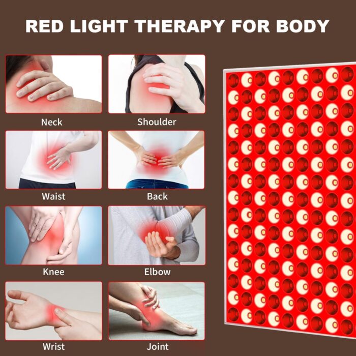 Skylaxy LED-Red-Light-Therapy-Device: Red Light Panel Near Infrared 850nm and Deep 660nm Combo LED Red Light Therapy at Home for Face Skin Beauty, Pain Relief of Muscles and Joints (2 Pack) - Image 3