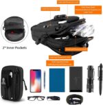 COOLBABY Tactical Pouch Waist Bag Utility Belt Mobile Phone Pouch EDC Case Organizer with Cellphone Holster for Cycling, Running, Hiking (Black) - Image 4