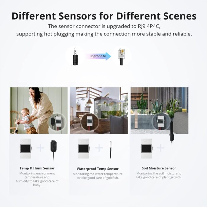 SONOFF THR320D 20A Smart Temperature and Humidity Monitoring Switch,Compatible with Alexa, Google Home,RJ9 4P4C Interface - Image 3