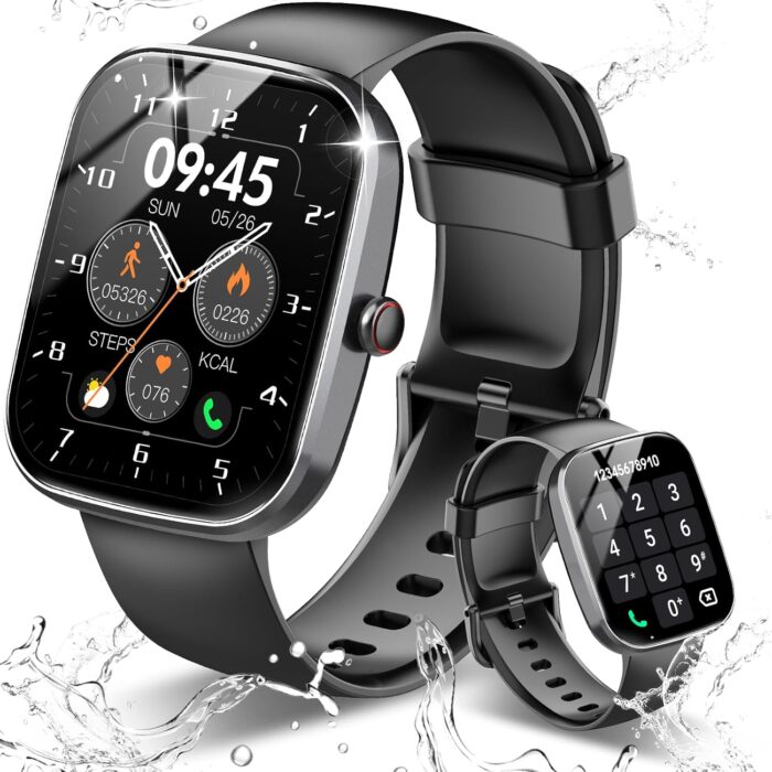 Csasan Smart Watch, 1.91″ HD Screen Smartwatch for Men Women, IP68 Waterproof Activity Trackers for Android iOS