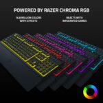 Razer Ornata V3 X Gaming Keyboard: US Layout, Low-Profile Keys, Silent Membrane Switches, UV-Coated Keycaps, Spill Resistant, Chroma RGB Lighting, Ergonomic Wrist Rest - Classic Black - Image 7