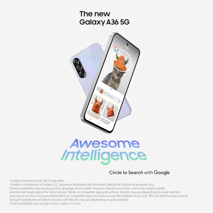 Samsung Galaxy A36 5G (Awesome Black, 8GB, 256GB) | Awesome Intelligence - AI Smartphone: Circle to Search, My Filter, Object Eraser | 4nm Snapdragon Processor | Flagship Grade Selfie Camera- - Image 4