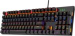 Wired Gaming Mechanical Blue-Switch Keyboard - WEETOTUNG 104-keys RGB Backlit USB Mechanical Keyboard - for PC Gaming and Office Working (Black)