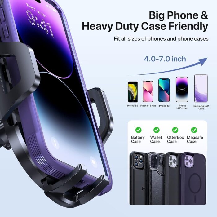 Miracase 【2023 New Generation】Car Phone Holder, Long Arm Phone Holder Car for Dashboard Windshield Air Vent【Heat-Resistant Strong Suction Cup】Car Mobile Holder Compatible with All Smartphones - Image 5
