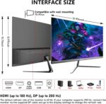 Gawfolk 24.5 Inch FHD 200Hz IPS Flat Gaming Monitor 1080P Computer Monitor 1920x1080 Display Screen 1ms(GTG) 240cd/m² 99% sRGB Suitable for games, entertainment, and office (Built-in Speakers) - Image 7