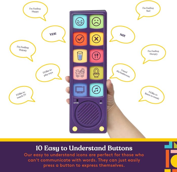 Special Supplies AAC Communication Device Speech Therapy,Talker Buddy Communication Device For Non Verbal Kids & Adults,Autism Talking Aids For Home,School Kids Communication Device W/Recording Option - Image 5