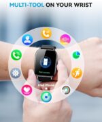 Smart Watch for Women Men- Answer/Make Call, 2025 IP68 Waterproof Fitness Step Tracker Watch with Sleep Monitor/Activity Counter/110+ Sport Mode, Smartwatch for Andriod iPhone iOS Samsung Compatible - Image 7
