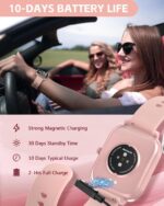 Smart Watch for Women, 1.83" Touch Screen Fitness Tracker Watch with SpO2/Heart Rate/Sleep/Stress Monitor, IP68 Step Counter Watch, 120+ Sports Modes, Compatible with Android iOS (Pink) - Image 4