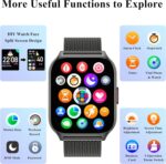 2024 Smart Watch for Women Men, 2.01" Smartwatch Make & Answer Call, Fitness Watch, Blood Pressure, Fitness Tracker, Heart Rate & Sleep, 100+ Sports Activity Tracker Step Counter for Android iOS - Image 2