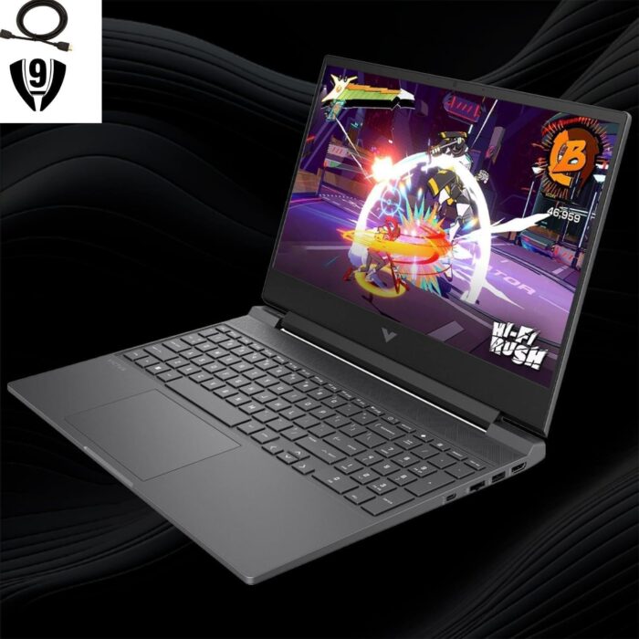 HP Victus 144Hz 15.6" FHD Gaming Laptop, AMD Ryzen 5 7535HS Processor, Radeon RX 6550M, 8GB RAM 512GB SSD, Backlit Keyboard, Windows 11 Pro, Mica Silver - Image 3