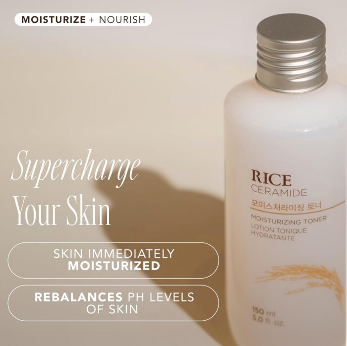 The Face Shop Rice Ceramide Skincare Set | Rich Moisturizer for Long-lasting Smooth Absorbtion without Stickiness | Whitening, Antioxidant & Anti-Aging | K-Beauty, Korean Skincare Set - Image 4