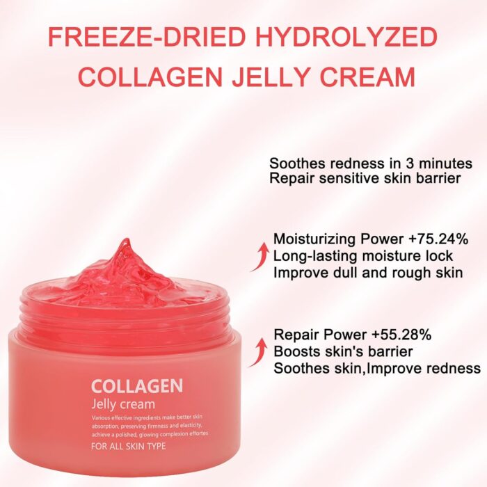 SOYUB Collagen Jelly Cream - Contains Niacinamide & Freeze Dried Hydrolyzed Collagen -Elasticity & Hydration, Reduce Fine Lines & Dullness, Korean Skin Care For All Skin Types (3.38 fl.oz) - Image 6