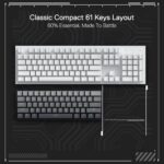 Redragon K617 Magnetic Switch Rapid Trigger Gaming Keyboard, 60% Wired Mechanical Keyboard w/ 8k Hz Polling Rate(0.1ms), Hyper-Fast 0.2mm Actuation Custom Switch Adjustable via Software, Misty Grey - Image 7