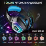 U UiiSii PC Gaming Headset with Microphone Wired Xbox Headset with mic PS4 Gaming Headphones with Microphone Gamer PS4 Headset with Mic Stereo Sound & LED Light Noise Cancelling for Switch Computer - Image 2