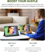 UPERFECT 2K Portable Monitor, 14" Ultra Slim Portable Laptop Monitor 2160 * 1440 QHD External Display with Dual Speakers HDR FreeSync Second Screen for Laptop PC Phone Game Console - Image 5