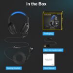 IMYB Gaming Headset with Microphone for Pc, Xbox One Series X/s, Ps4, Ps5, Switch, Stereo Wired Noise Cancelling Over-Ear Headphones with Mic, RGB, for Computer, Laptop, Mac, Nintendo, Gamer (Blue) - Image 7