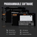 EPOMAKER X AULA F75 MAX Tri-Mode Wireless Gaming Keyboard, TFT Screen, Knob, Hot Swappable, 2.4GHz/Type-C/BT5.0, Gasket Creamy, for PC/Mac/Office/Gaming (Black Gradient) - Image 6