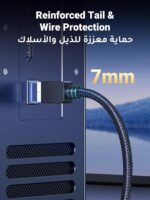 UGREEN Ethernet Cable 1M Cat 8 Gigabit Network Cord High-Speed 40Gbps 2000MHz RJ45 Internet Cable Braided Double Shielded Ethernet Wire Compatible with Gaming Switch PS4 PS5 PC Router TV Xbox - Image 3