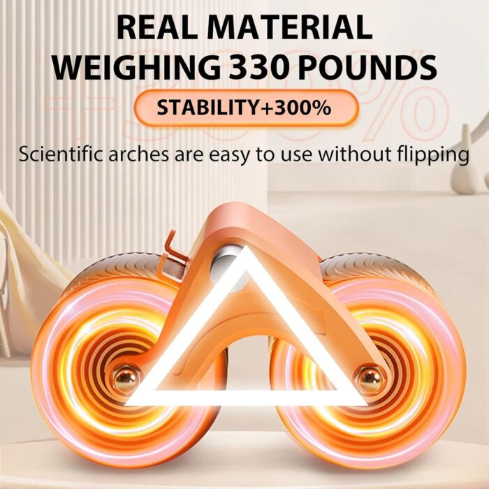 Automatic Rebound Ab Abdominal Exercise Roller Wheel - Core Strength Trainer, Ab Workout Equipment, Gym Home Fitness Equipment, Mute Roller, Dual Wheel Design, with Knee Mat for Abs, Core Workouts - Image 4
