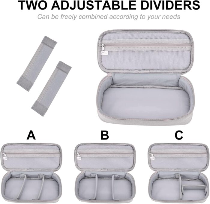 Portable Electronic Accessories Bag Organizer, Travel Gadgets Storage Case Cable Organizer Bag Compatible for Charger USB Cables SD Memory Cards Earphone Flash Hard Drive Phone Power Bank, M - Image 4