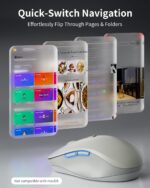 Lenovo Bluetooth Silent Mouse (WL300) - 5 Button Computer Mouse with Silent Left & Right Click – Sculpted Grip, Microsoft Swift Pair, Up to 1600 DPI (White) - Image 6