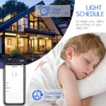 CNBINGO WiFi Smart Light Switch Work with Alexa, Google Assistant, Multi-Way Control by Smart Life App, Single Touch Light Switch, Black Glass Panel, LED Backlight, 1-Gang, Neutral Wire Required - Image 8
