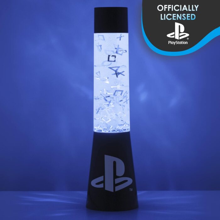 Paladone | Sony PlayStation Glitter Liquid Mood Light with Floating Controllers & Icons | Officially Licensed Sony PlayStation Merchandise | PS5 | Lava Lamp | Desk Lamp | Bedside Light | Gaming Decor - Image 6