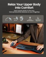 ProtoArc Ergonomic Mouse, EM11 NL Wireless Vertical Mouse, Ergo Multi-Device Mouse, USB-C Rechargeable Mouse for Windows, Mac OS, PC/Notebook/Laptop, Blue - Image 4