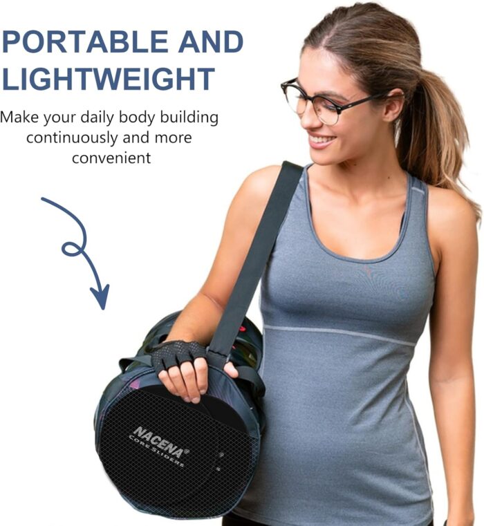 NACENA Gliding Discs Core Sliders Smooth Gliders Dual-Sided Design Core Exercise Sliders Use on Hardwood Floors, Workout Sliders Fitness Discs Abdominal & Total Body Gym-Exercise Equipment Set of 2 - Image 7