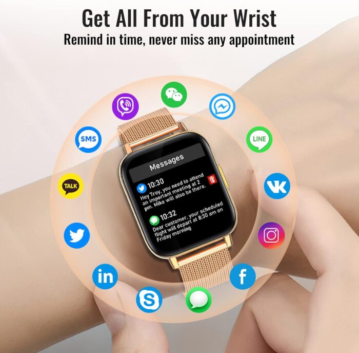 Nemheng Smart Watch for Women Men (Call Receive/Dial) Fitness Tracker Waterproof Smartwatch - Image 8