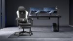 Dowinx Gaming Chair with Pocket Spring Cushion for Adults, Ergonomic Computer Chair with Footrest and Massage Lumbar Support, High Back Leather Game Chair for Office, Gaming, 300LBS, White - Image 2
