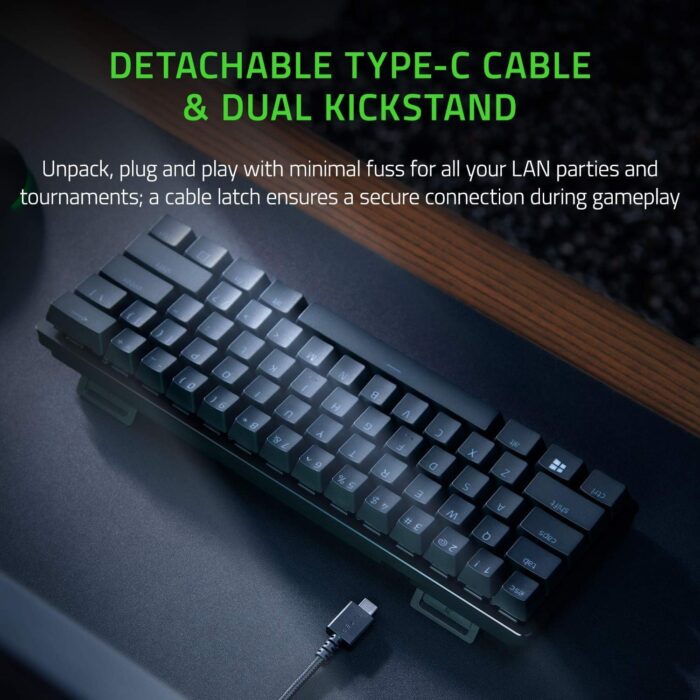 Razer Huntsman Mini Linear Optical Switches (Red) 60% Gaming Keyboard: Chroma RGB Lighting, Pbt Keycaps, Onboard Memory - Black - Image 5