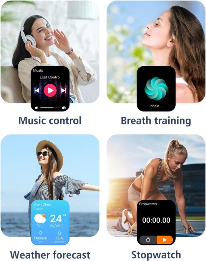 GRV Smart Watch Answer Dial Call,Smart Watches for Women Men with Heart Rate Monitor,Step Counter,Sleep Tracker,Sports Fitness Tracker Watch Call SMS Notification Smartwatch for Android iOS Phone - Image 8