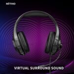 NiTHO Spectra Gaming Headset with RGB Light and Microphone, Over-Ear Stereo Headphones for Xbox Series X|S, Xbox One, PS5, PS4, Switch, PC, Mobile, 3.5 mm Audio Jack, 50 mm Drivers - Black - Image 10