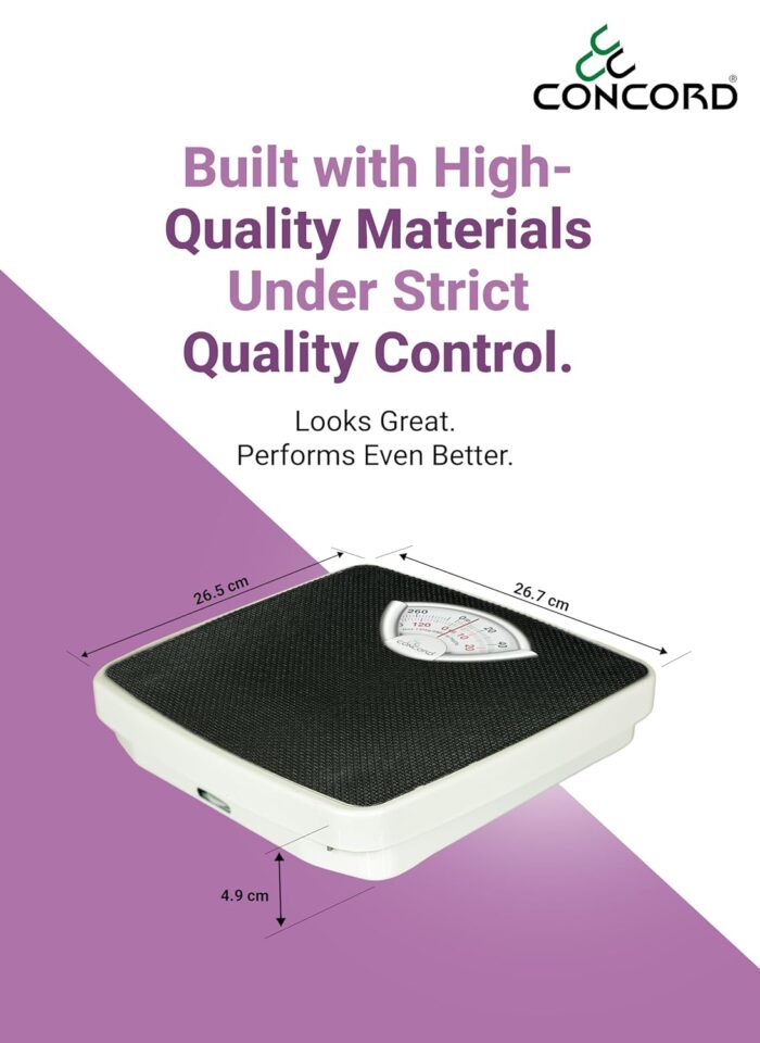 Concord Bathroom Human Weighing Scale BR-9201 Analogue Manual Mechanical Personal Device, 130kg Capacity, Blue - Image 4