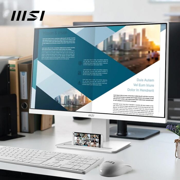 MSI PRO MP2412W 23.8 Inch Full HD Office Monitor - 1920 x 1080 Wide View Panel, 100 Hz, Eye-Friendly Screen, VESA Mountable, Built-in Speakers, Display Kit Support, Tilt Adjustable - HDMI 1.4b, DP 1.2 - Image 4