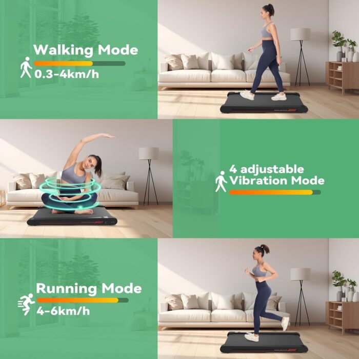 Sperax Walking Pad Treadmill with APP,Under Desk Treadmill,Vibration Walking Pad 150KG Capacity - Image 2