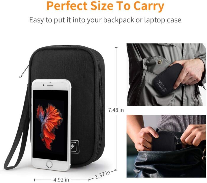 MAKINGTEC Electronic Accessories Organizer - Portable Travel Bag for Cords, Chargers, Hard Drives, Headphones, USB & SD Cards (Black) - Image 4