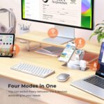 MEETION Wireless Bluetooth Keyboard and Mouse for Mac, Multi Device Quiet Slim Rechargeable Low Profile Apple Layout Magic Keyboard Mouse for iPad, iPhone, iMac, MacBook Air/Pro, for Mac/iPadOS White - Image 2